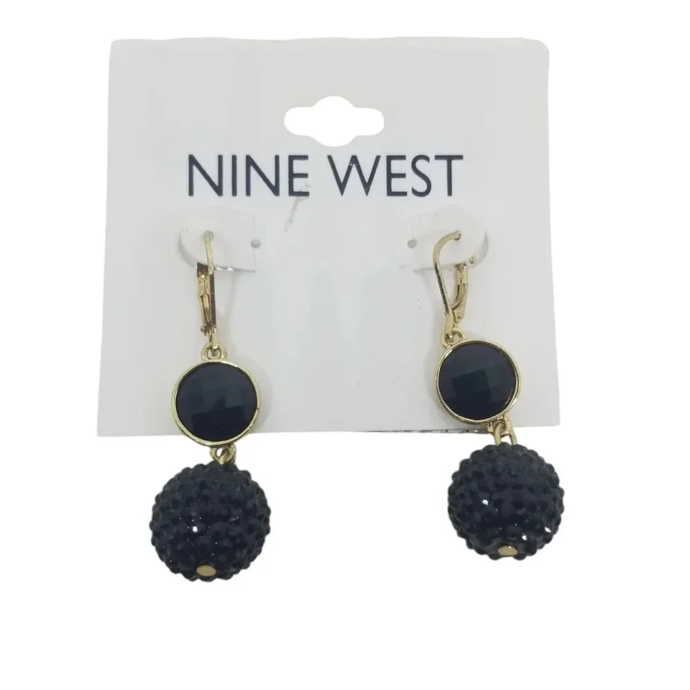 NINE WEST NWT BLACK COLLECTION 3 PAIR EARRINGS BUNDLE
